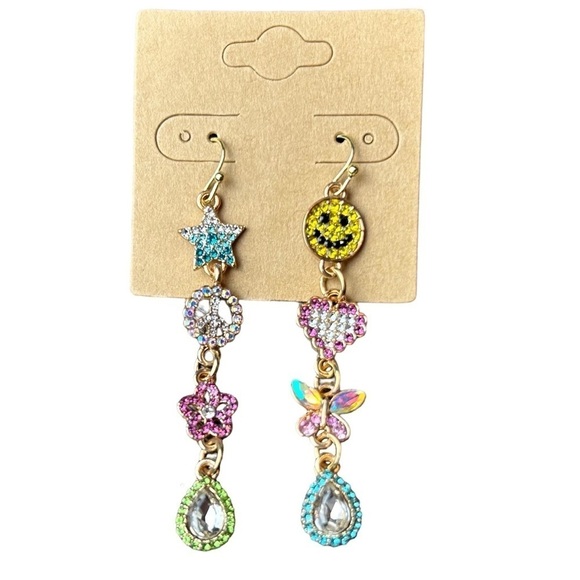 Fun Whimsical Dangle Pierced Earrings With All Things To Make You Smile - Picture 4 of 11